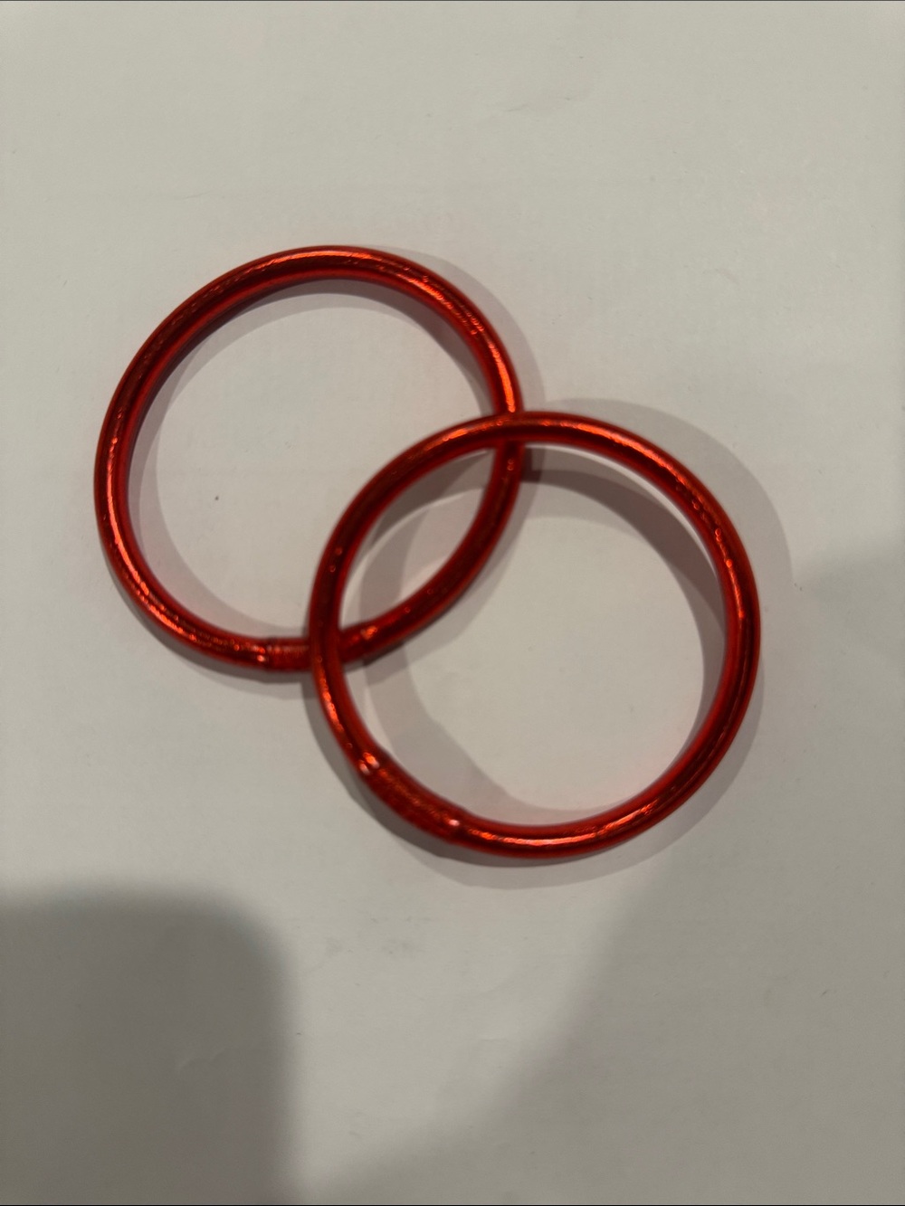BudhagirlWomen's Red Metallic Bracelet Sleek Stackable set